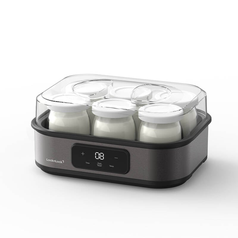 LocknLock Digital Yogurt Maker 220-240V, 50/60Hz, 20W, 1.08L - Gray - EJY213GRY, , large image number null